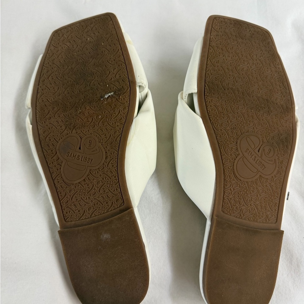 Sam & Libby Women's Cream Knot Slide Sandals - Picture 4 of 4